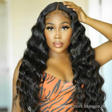 Brazilian Lace Front Wigs Loose Deep Human Hair Wig For Black Women Glueless Cuticle Aligned Lace Frontal Closure Wigs